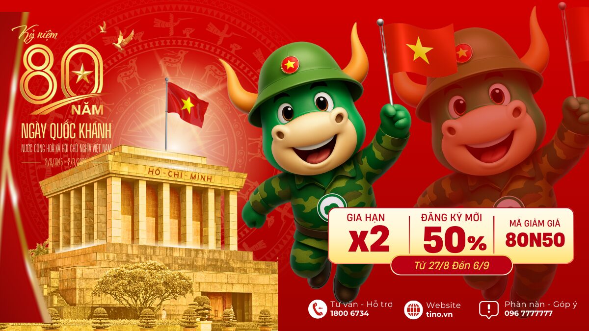 Chương trình khuyến mãi đặc biệt nhân dịp Quốc Khánh 2/9 tại TinoHost