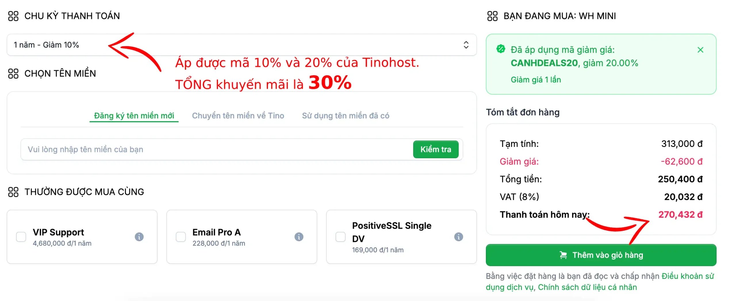 Khuyến mãi – Mã giảm giá TinoHost đến 86% (08/2025)