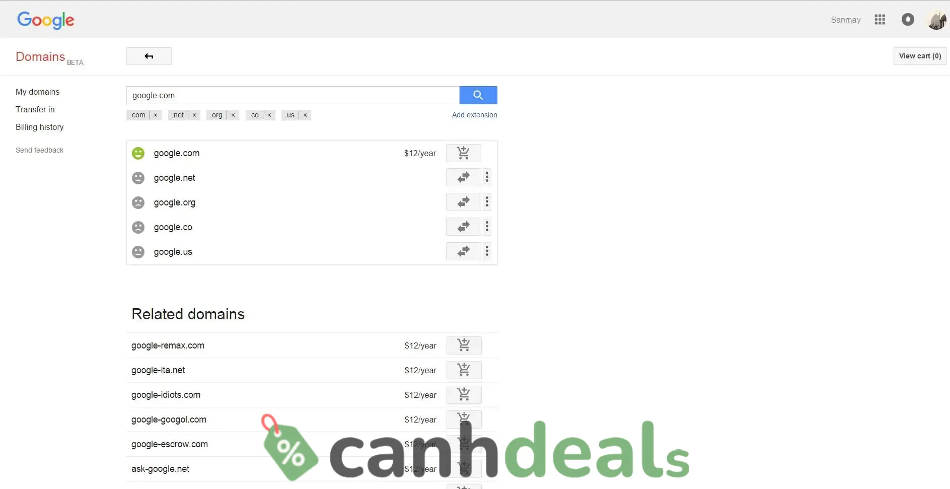 Google từng suýt mất tên miền .COM