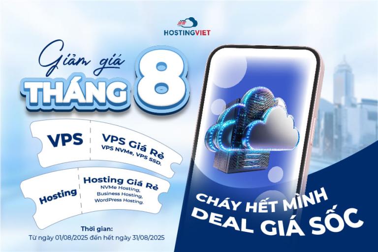 Mã giảm giá Hostingviet –  VPS giá rẻ và Hosting giảm 50% (8/2025)
