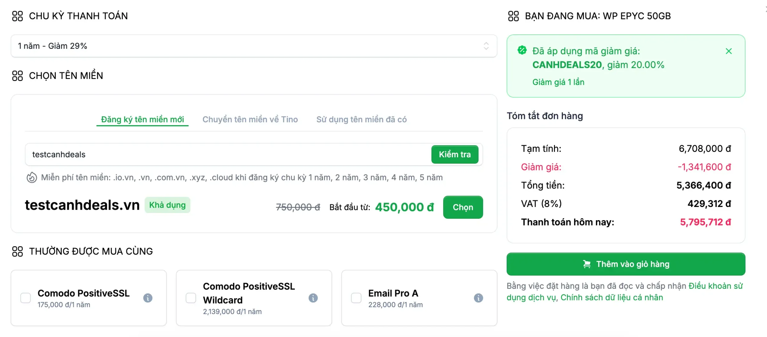 Miễn phí tên miền .VN & .COM.VN 1 năm tại Tinohost
